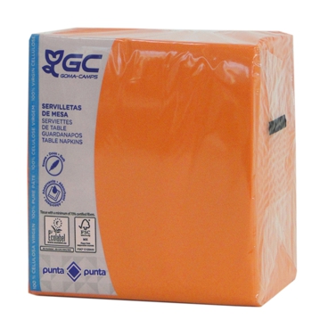 Serviette Punta Punta 400x400mm 1/4 Orange 20x100 unit