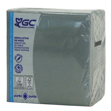 Serviette Punta Punta 400x400mm 1/4 Gris 20x100 unit