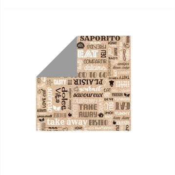 Papel Anti-Gordura com Aluminio 310x310mm Parole Natural 1000un