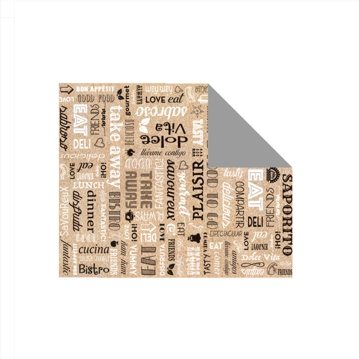 Papel Anti-Gordura com Aluminio 310x380mm Parole Natural 1000un