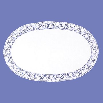 Naperon em Papel Branco Oval Rendado 560x350mm 100un