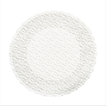 Base para Copos em Airlaid Gofrado �90mm Branco 12x250 un
