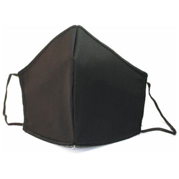 Mscara facial comunitria reutilizvel preta com elstico 1 un