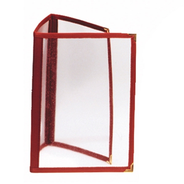 Menu Americano A4 230x317mm 3 corpos 6 pginas PVC Bordeaux