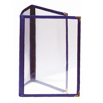 Menu Americano A4 230x317mm 3 corpos 6 pginas PVC Azul