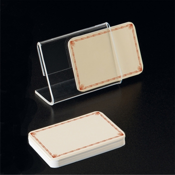 Etiqueta Pvc para Cavalete 80x60x1mm Creme Castanho 10 un