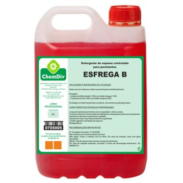 Produto para limpar o cho de espuma controlada ChemDiv Esfrega B - 5 L