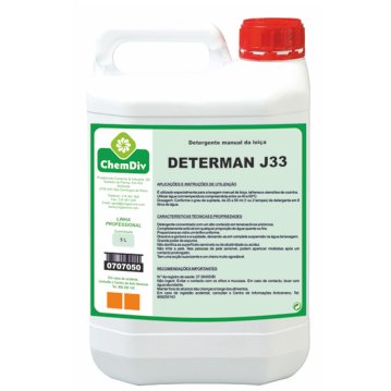 Detergente lquido de lavagem manual de loua Determan J33 Bilha 5 L