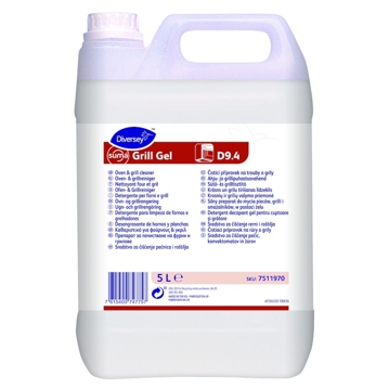 Detergente para limpeza de fornos e grelhadores Suma Grill Gel D9.4 5L