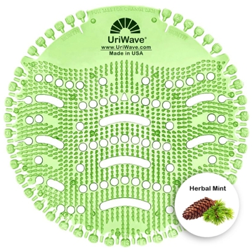 Tapete desodorizante para urinol Uriwave Herbal Mint Verde Claro 1 un