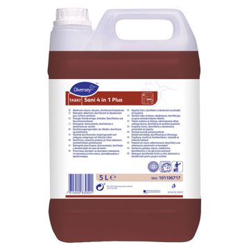 Limpieza de bao, descalcificacin, desinfectante y desodorante - listo para usar Taski Sani Plus 4in1 - 5L