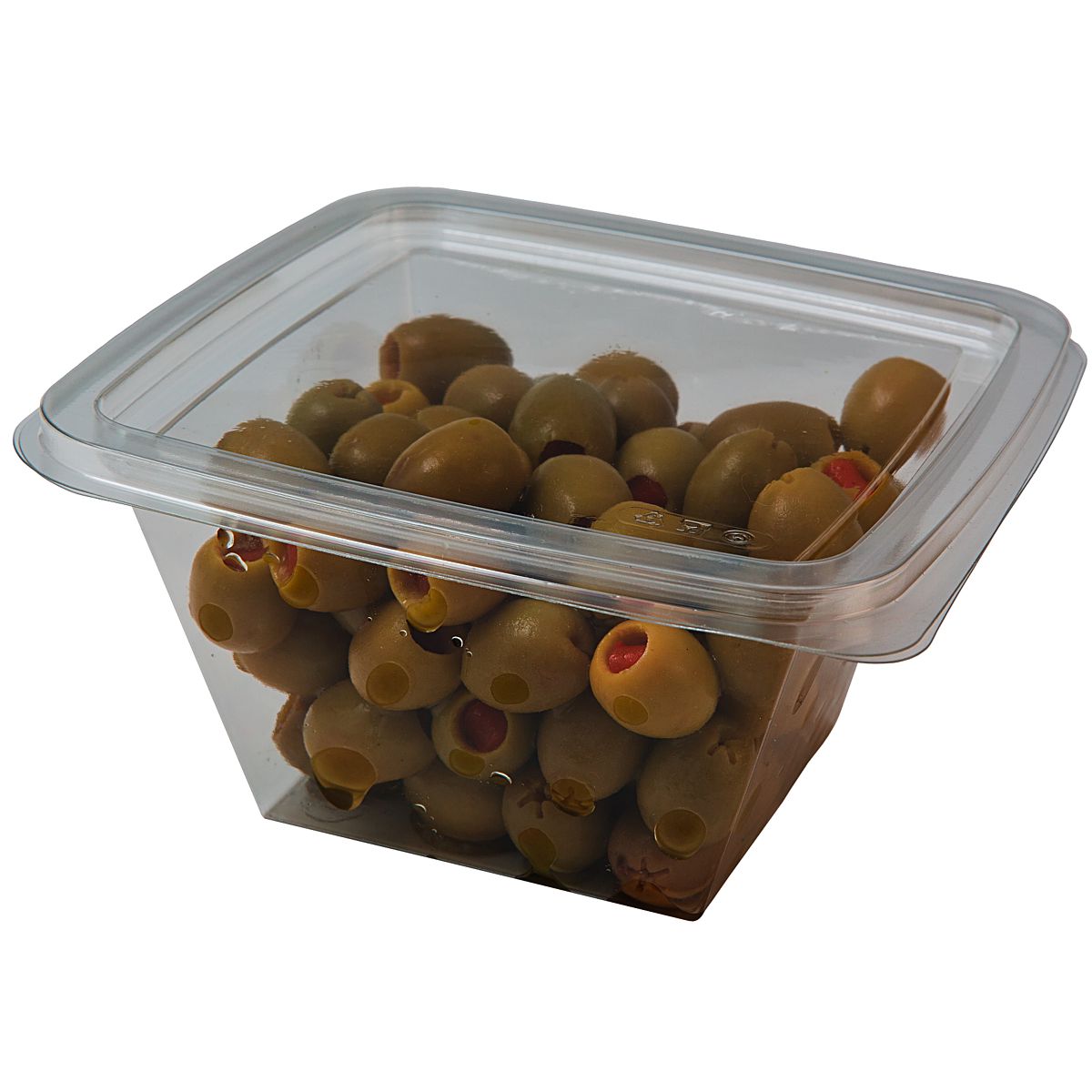 Boîte à olives en plastique avec couvercle fabriqué en PET