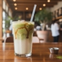 Iced Latte com Caf� ou Matcha e Caramelo Salgado