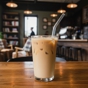 Iced Latte com Caf� ou Matcha e Baunilha
