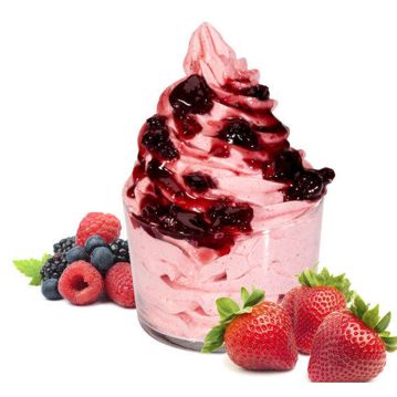 Gelado de Iogurte e Morango