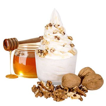 Gelado de Iogurte Grego com Noz e Mel