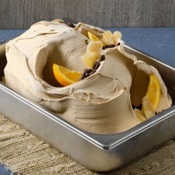 Gelado de Caf com laranja e Gengibre