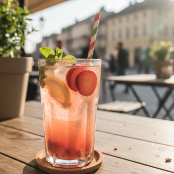 Limonada Fria de Morango