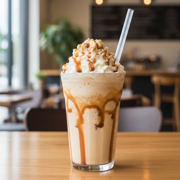 Frapp� de Chocolate Branco e Caramelo Salgado