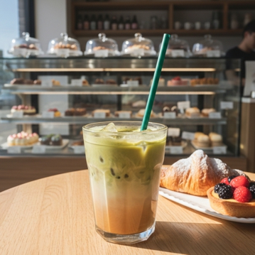 Iced Latte com Caf� ou Matcha e Irish Cream