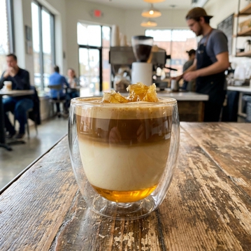 Latte com Caf� ou Matcha e Mel