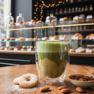 Latte com Caf� ou Matcha e Amaretto