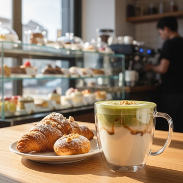 Latte com Caf� ou Matcha e Avel�